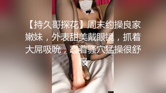 【持久哥探花】周末约操良家嫩妹，外表甜美戴眼镜，抓着大屌吸吮，怼着骚穴猛操很舒服